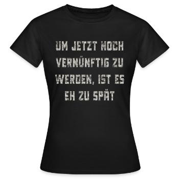 reasonable - Women's T-Shirt - black - Front - AI Model Female 172 dark (172cm)