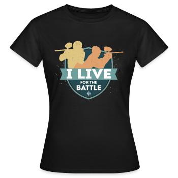 Je vis pour le joueur tactique de paintball de combat - T-shirt Femme - noir - Devant - AI Model Female 172 dark (172cm)