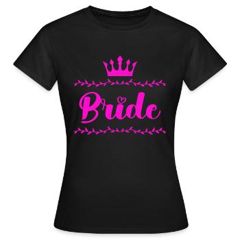 mariée - T-shirt Femme - noir - Devant - AI Model Female 172 dark (172cm)