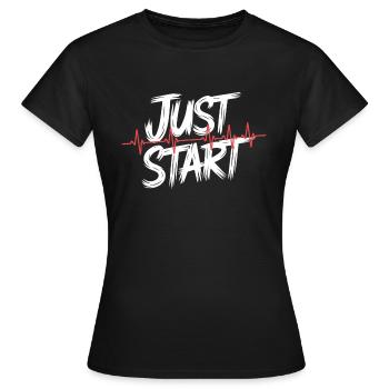 Just Start - Women's T-Shirt - black - Front - AI Model Female 172 dark (172cm)