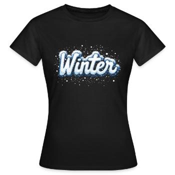 HIVER - T-shirt Femme - noir - Devant - AI Model Female 172 dark (172cm)