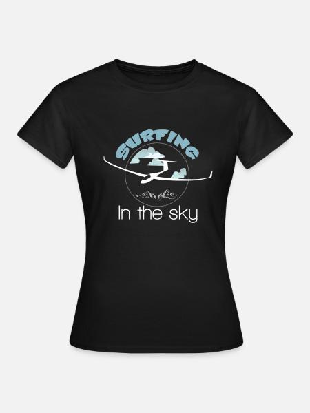 SURFEN IN DER LUFT - Frauen T-Shirt - Schwarz
