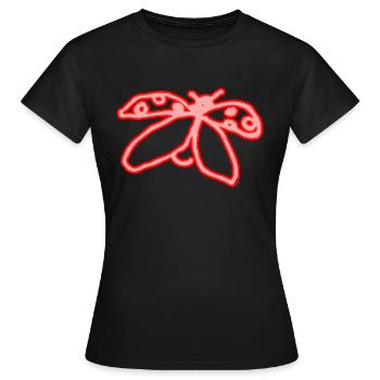 Coccinelle néon - T-shirt Femme - noir - Devant - AI Model Female 172 dark (172cm)