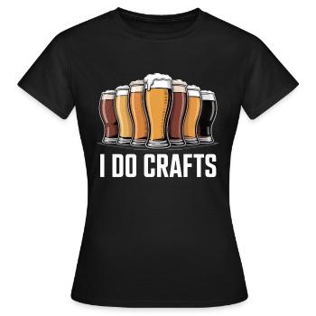 Ich mache Kunsthandwerk Heimbrauen Braumeister Bier - Frauen T-Shirt - Schwarz - Vorne - AI Model Female 172 dark (172cm)