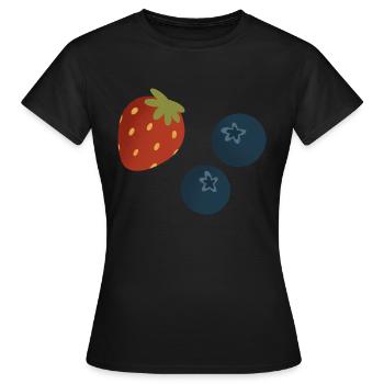 berries - Women's T-Shirt - black - Front - AI Model Female 172 dark (172cm)