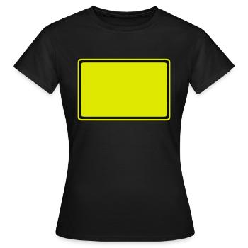 ortsschild - Frauen T-Shirt - Schwarz - Vorne - AI Model Female 172 dark (172cm)