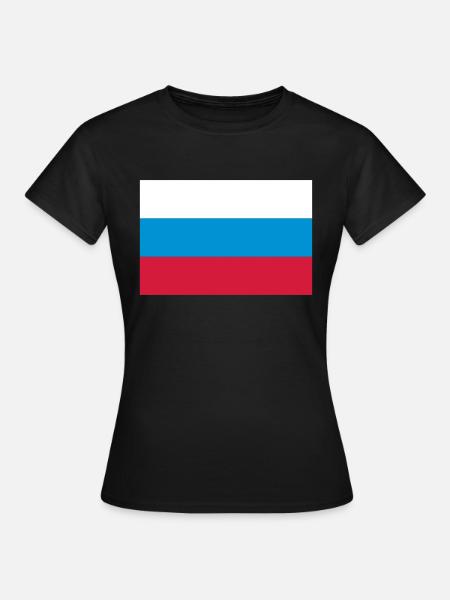 russia flag - T-shirt Femme - noir