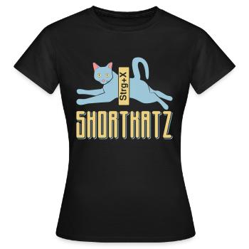 Katz court - T-shirt Femme - noir - Devant - AI Model Female 172 dark (172cm)