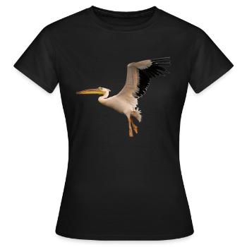 pelican pelikanbird vogel1 - Frauen T-Shirt - Schwarz - Vorne - AI Model Female 172 dark (172cm)