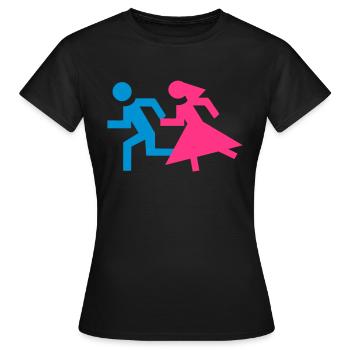 2541614 15391844 mariée - T-shirt Femme - noir - Devant - AI Model Female 172 dark (172cm)