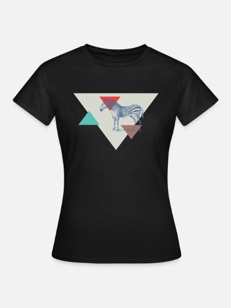 Conception de triangle de zèbre - T-shirt Femme - noir