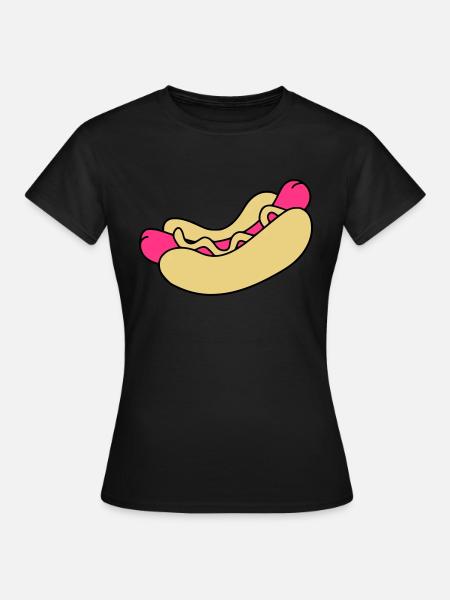 Hot Dog - Frauen T-Shirt - Schwarz