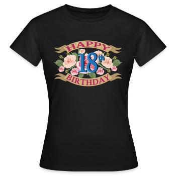 Congratulations on the 18th birthday gift - Women's T-Shirt - black - Front - AI Model Female 172 dark (172cm)