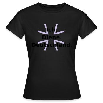 Ich. Diene. Deutschland. - Frauen T-Shirt - Schwarz - Vorne - AI Model Female 172 dark (172cm)