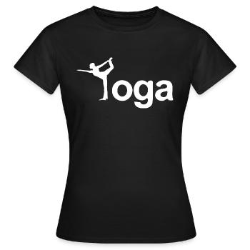 Yoga Pose Yogi - Frauen T-Shirt - Schwarz - Vorne - AI Model Female 172 dark (172cm)