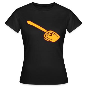 yellow shovel sandbox toy shovel eime - Women's T-Shirt - black - Front - AI Model Female 172 dark (172cm)