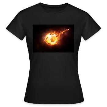 Boule de feu - T-shirt Femme - noir - Devant - AI Model Female 172 dark (172cm)