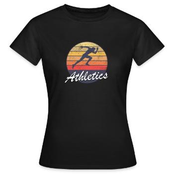 Sunset Athletics Track and field at sunset - T-shirt Femme - noir - Devant - AI Model Female 172 dark (172cm)