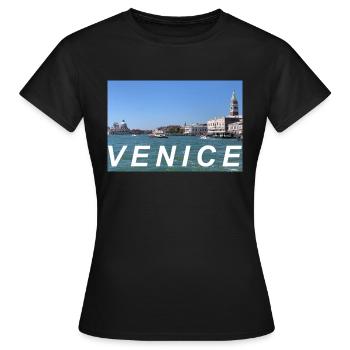 VENISE - Venise - Italie - T-shirt Femme - noir - Devant - AI Model Female 172 dark (172cm)