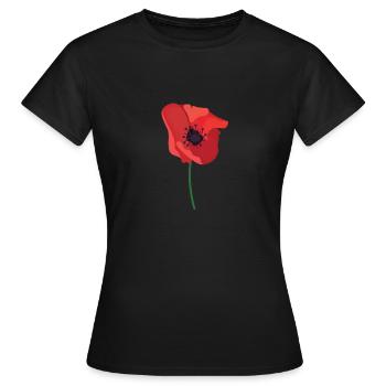 british legion poppy day - T-shirt Femme - noir - Devant - AI Model Female 172 dark (172cm)