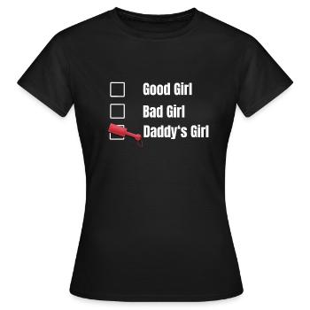 Bonne fille Bad Girl Daddy Girl - T-shirt Femme - noir - Devant - AI Model Female 172 dark (172cm)