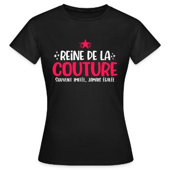 Couture cadeau drôle couturière femme - T-shirt Femme - noir - Devant - AI Model Female 172 dark (172cm)