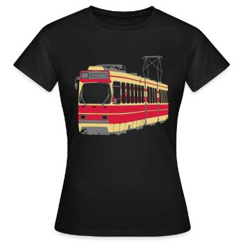 Haager Straßenbahn - Frauen T-Shirt - Schwarz - Vorne - AI Model Female 172 dark (172cm)