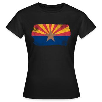 Drapeau de l’Arizona - T-shirt Femme - noir - Devant - AI Model Female 172 dark (172cm)