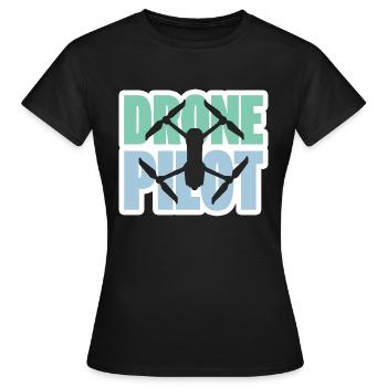 Drone Pilot Drone Drones Drone Drone Cadeau de course - T-shirt Femme - noir - Devant - AI Model Female 172 dark (172cm)