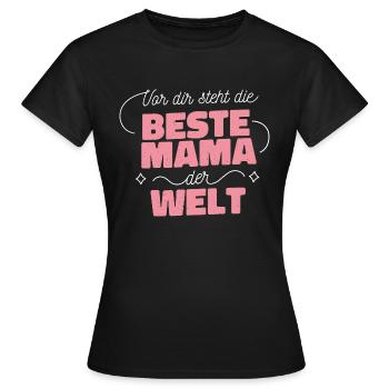 Beste Mama - Frauen T-Shirt - Schwarz - Vorne - AI Model Female 172 dark (172cm)