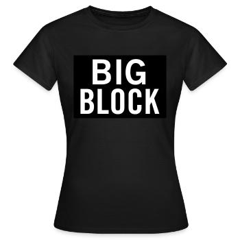 Big Block - Frauen T-Shirt - Schwarz - Vorne - AI Model Female 172 dark (172cm)