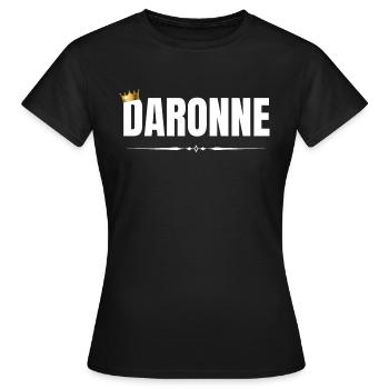 daronne - T-shirt Femme - noir - Devant - AI Model Female 172 dark (172cm)