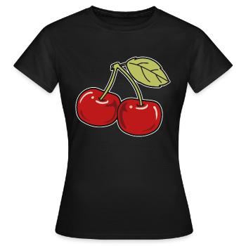 Cerise - T-shirt Femme - noir - Devant - AI Model Female 172 dark (172cm)