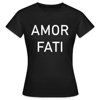 Cupid Fati - Aimez votre destin - Nietzsche - T-shirt Femme - noir - Devant - AI Model Female 172 dark (172cm)