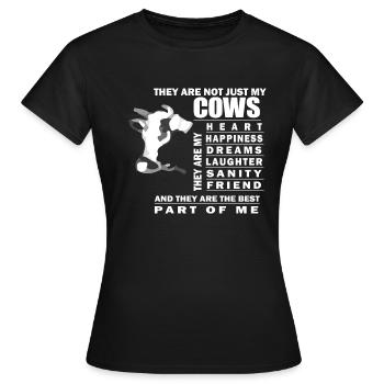 Sie sind nicht nur meine Kühe - Frauen T-Shirt - Schwarz - Vorne - AI Model Female 172 dark (172cm)