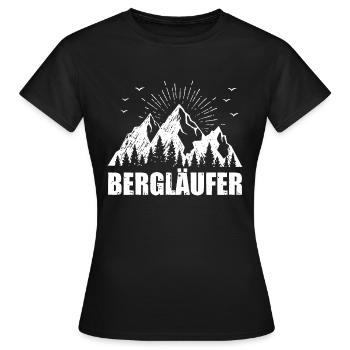 Berglaufer - (b) - Frauen T-Shirt - Schwarz - Vorne - AI Model Female 172 dark (172cm)