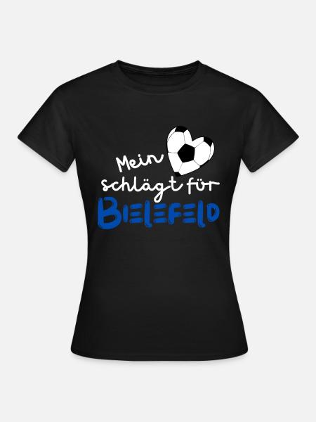Mein Herz schlägt für Bielefeld - Frauen T-Shirt - Schwarz