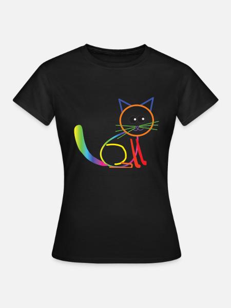 Katze Sara - Frauen T-Shirt - Schwarz