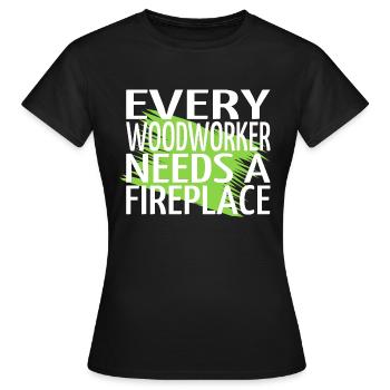 marteau-piqueur présente de fiers t-shirts de crâne de charpentier - T-shirt Femme - noir - Devant - AI Model Female 172 dark (172cm)
