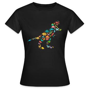 Tyrannosaurus Rex - Frauen T-Shirt - Schwarz - Vorne - AI Model Female 172 dark (172cm)