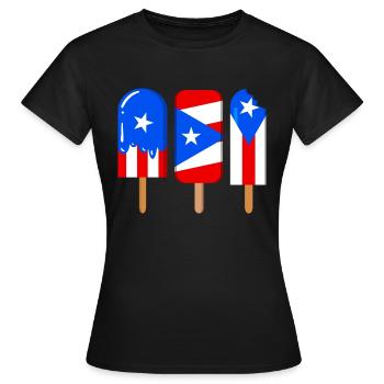 Porto Rico - T-shirt Femme - noir - Devant - AI Model Female 172 dark (172cm)