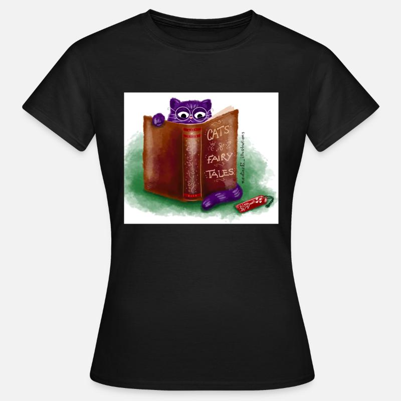 Read cat - Women's T-Shirt - black