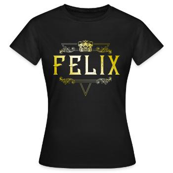 Felix - Frauen T-Shirt - Schwarz - Vorne - AI Model Female 172 dark (172cm)