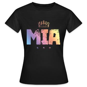 Mia - T-shirt Femme - noir - Devant - AI Model Female 172 dark (172cm)