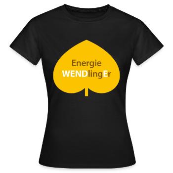 Energie WENDlingEr - Frauen T-Shirt - Schwarz - Vorne - AI Model Female 172 dark (172cm)