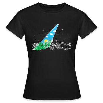 Cloudy Sky - Women's T-Shirt - black - Front - AI Model Female 172 dark (172cm)