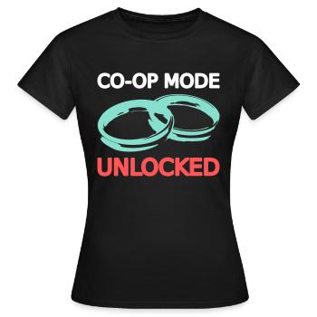 Ehe Hochzeit Ehefrau Ehemann Multiplayer Koop 1 - Frauen T-Shirt - Schwarz - Vorne - AI Model Female 172 dark (172cm)