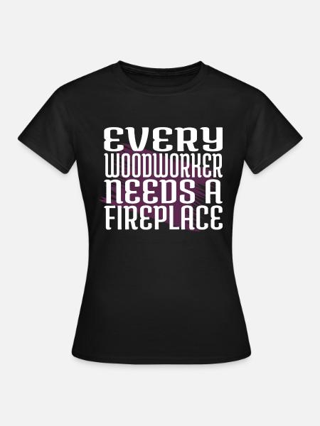 woodworker safety helmet statement - Frauen T-Shirt - Schwarz