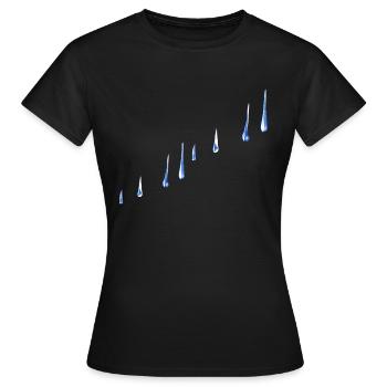 blaue wassertropfen linie wasser - Frauen T-Shirt - Schwarz - Vorne - AI Model Female 172 dark (172cm)