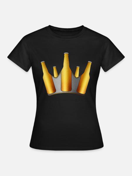 Krone - Frauen T-Shirt - Schwarz
